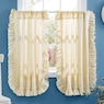 Mayfair Romantic Ruffled Semi-Sheer Cape Cod Tier Pair, , large