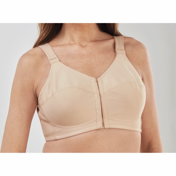 Plusform® Instant Shaping Front-Close Posture Bra, Beige, large