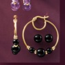 Gem/Bead 2-Pair Hoop & Post Set, , large