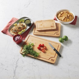 Set of 3 Chef Tested Bamboo Cutting Boards, , large