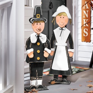 Buy Both Chunky Wood Cutouts Pilgrims and Save, , large
