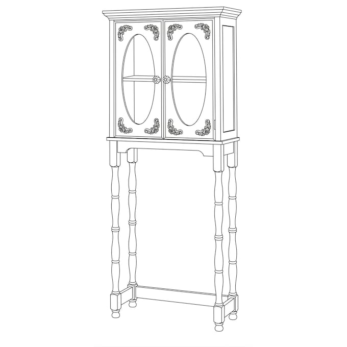 Vintage-Style Tesorino Over-the-Toilet Space Saver, , large