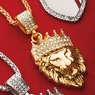 Men's Crystal Lion King Pendant, , large
