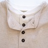 Men's Thermal Cotton-Blend Henley, Oatmeal Heather, large