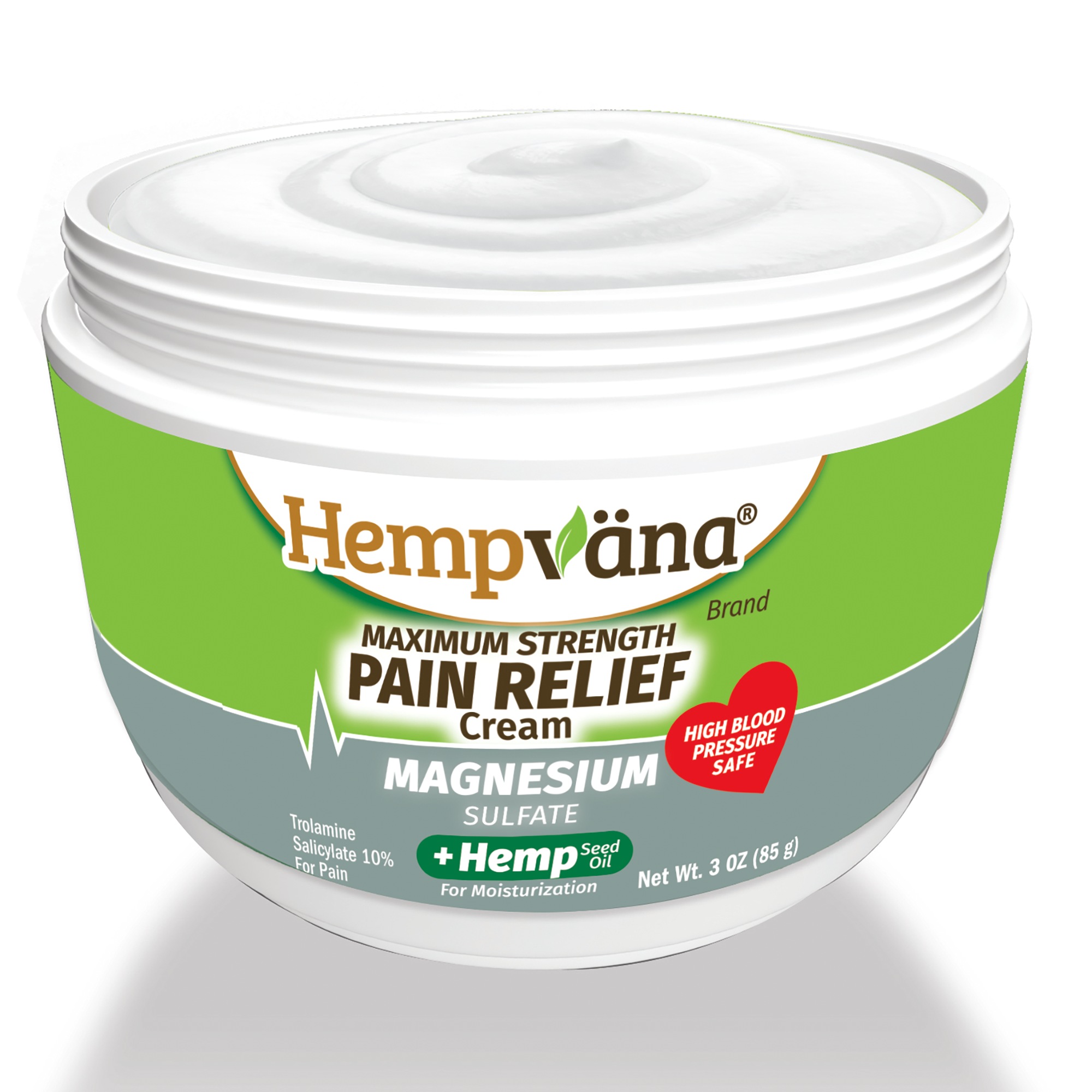 Hempvana Magnesium Sulfate Pain Relief Cream, White, large