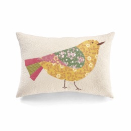 Quilted Bird Accent Pillow, , large