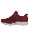 Skechers Slip-Ins Easy Going Floral Moment Suede Boot, Burgundy, large