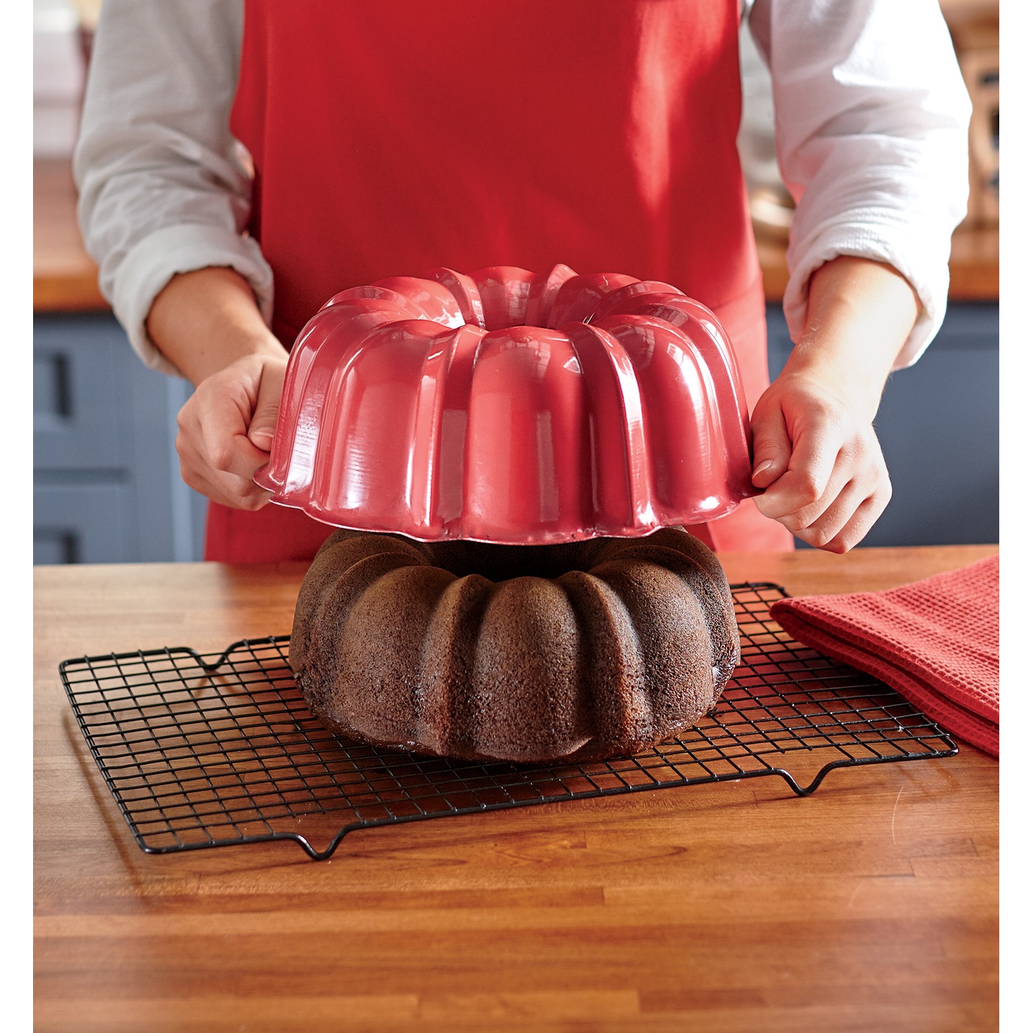 Nordic Ware Red Nonstick Formed Bundt Cake Pan by World Market