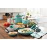 GreenLife 16-Piece Soft-Grip Cookware Set, Turquoise, large
