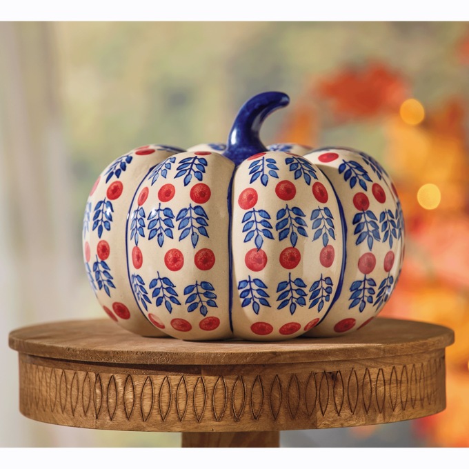 Chinoiserie Glazed Pumpkin, , large
