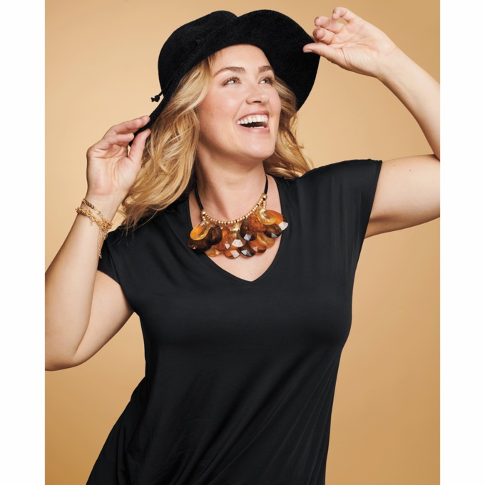 Layered Teardrop Necklace and Earring Set, , large