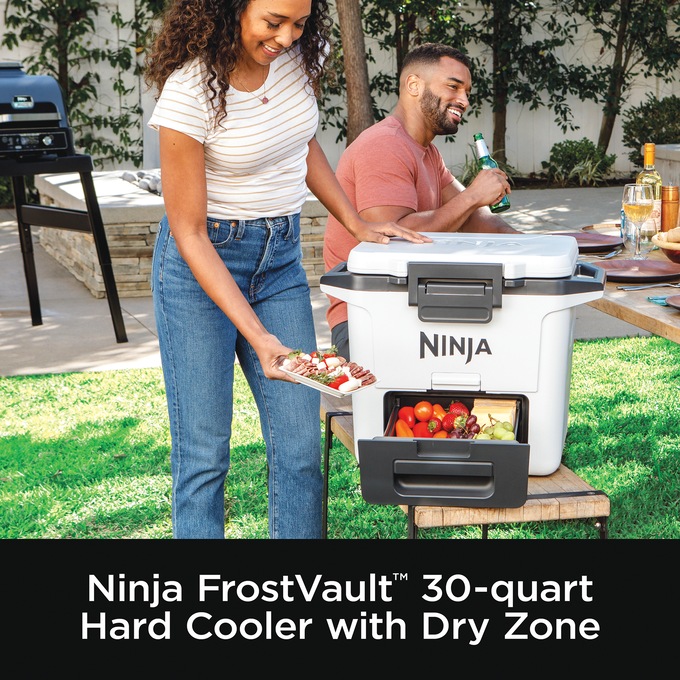 Ninja FrostVault Hard Cooler with Dry Zone, White, large