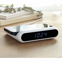 Chargeworx 2-in-1 Wireless Charging Alarm Clock, , large