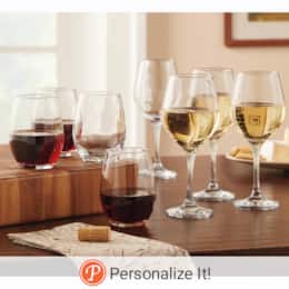 Set of 4 Personalized Wine Glasses, , large