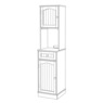 Melissa Tall Storage Pantry, White, large