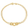 10K Gold 3-Link 2-Strand Bracelet, , large
