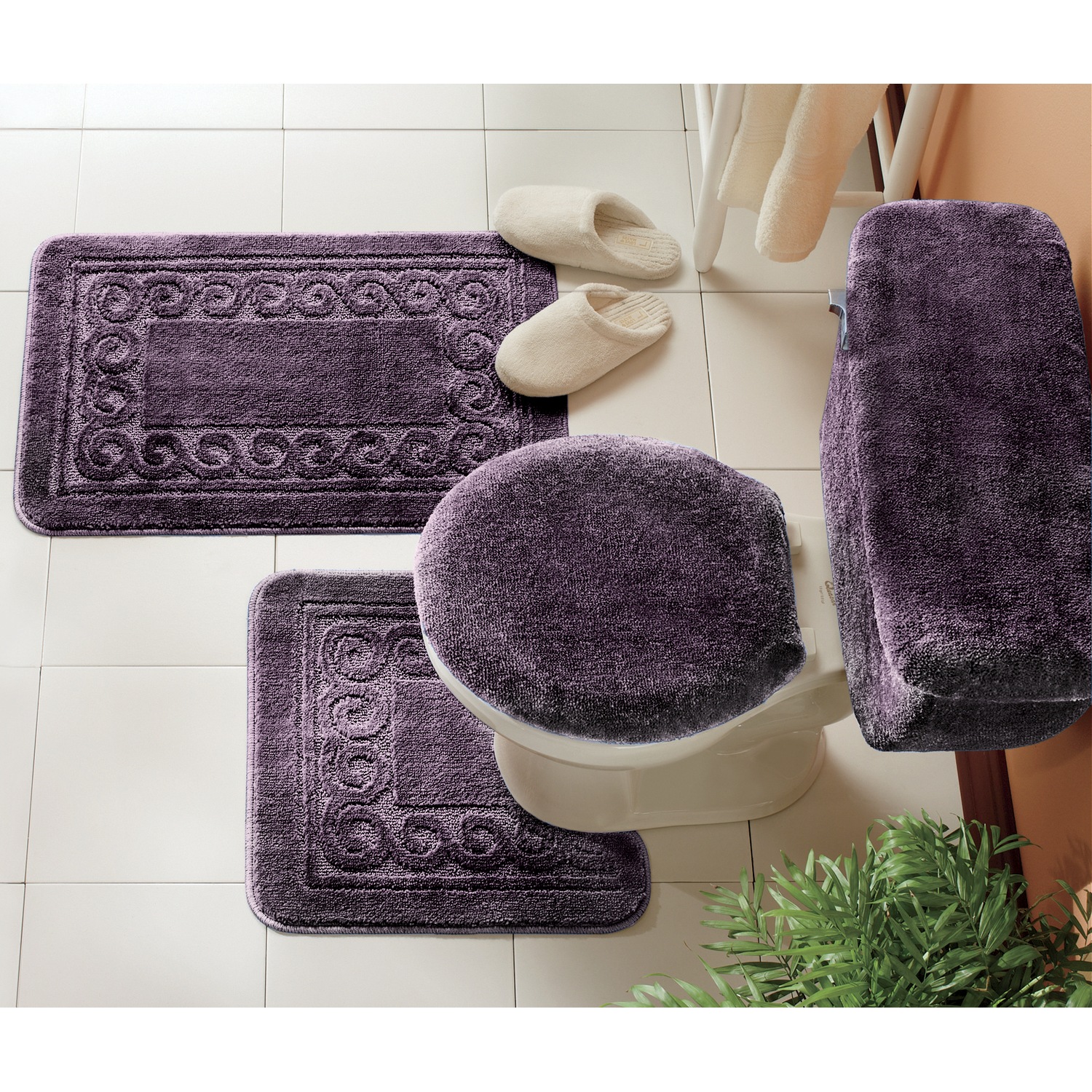 5-Piece Scroll Bath Rug Set | Montgomery Ward