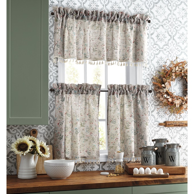 Floral Linen-Look Tier Set, , large