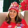 Lit Christmas Beanie, Red Oh Deer, large