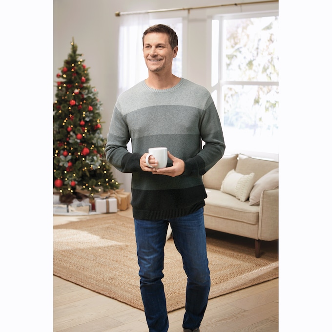 Ombré Crewneck Sweater, , large