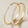 Large Stone Hoops, , large