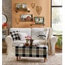 Plaid Storage Bench, , large