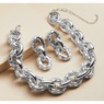 Link/Crystal Necklace & Earring Set, , large