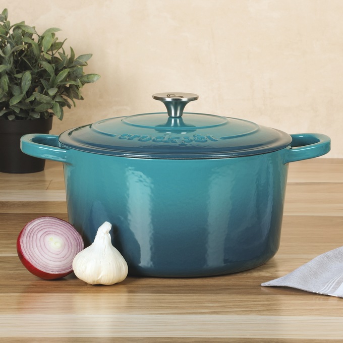 Crock Pot Artisan 6-qt. Enameled Cast Iron Dutch Oven with Lid, , large