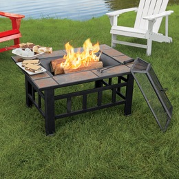 Table Firepit with Grill, , large