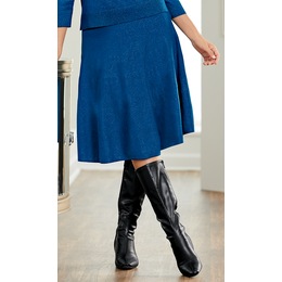 Metallic Sweater-Knit Skirt, , large
