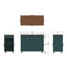 Pantry Kitchen Island, Evergreen, large