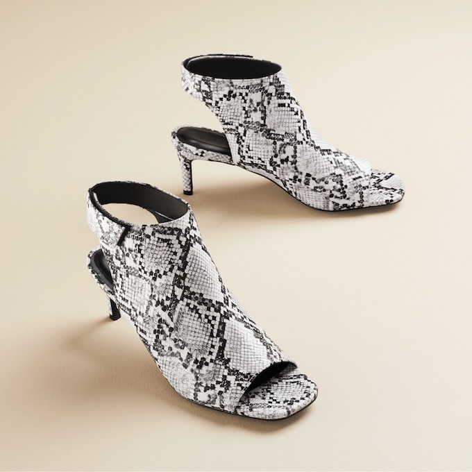 Snake Peep-Toe Shootie, , large