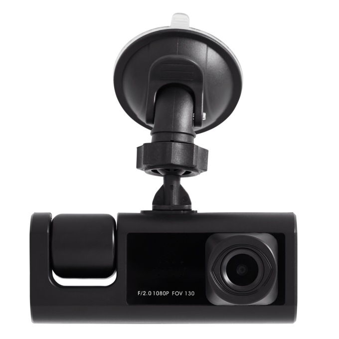 Dual-Channel Dash Cam with Front/Back Recording, Black, large