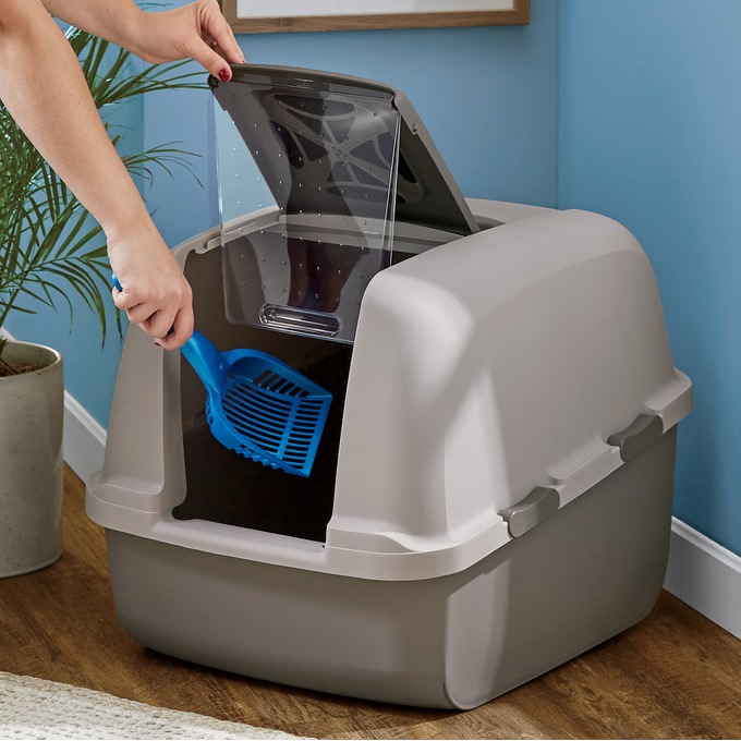 Catit Jumbo Hooded Litter Box, , large