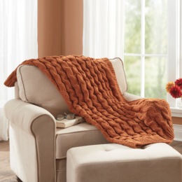 Beautyrest Giant Cable Knit Throw, , large