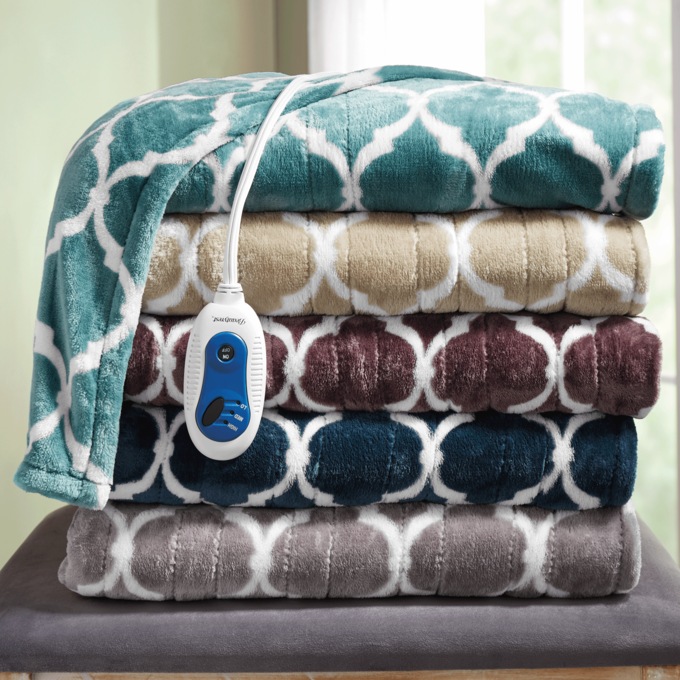 Beautyrest Ogee Heated Throw, , large
