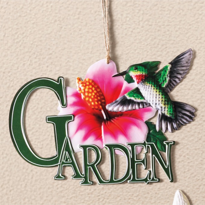 Outdoor Flower Wall Sign, , large