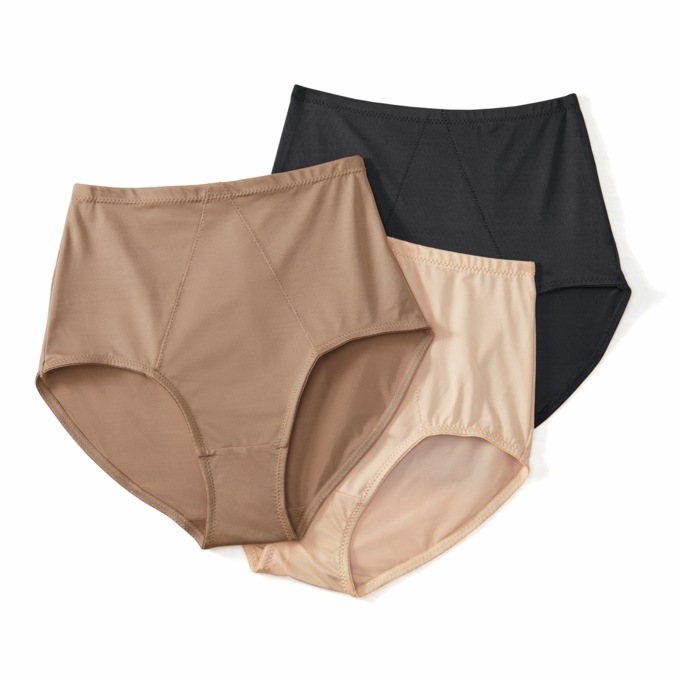 3-Pack High-Waist Shaping Panties with Tummy Control, , large