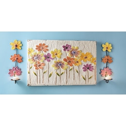 Set of 2 Flower Sconces, , large