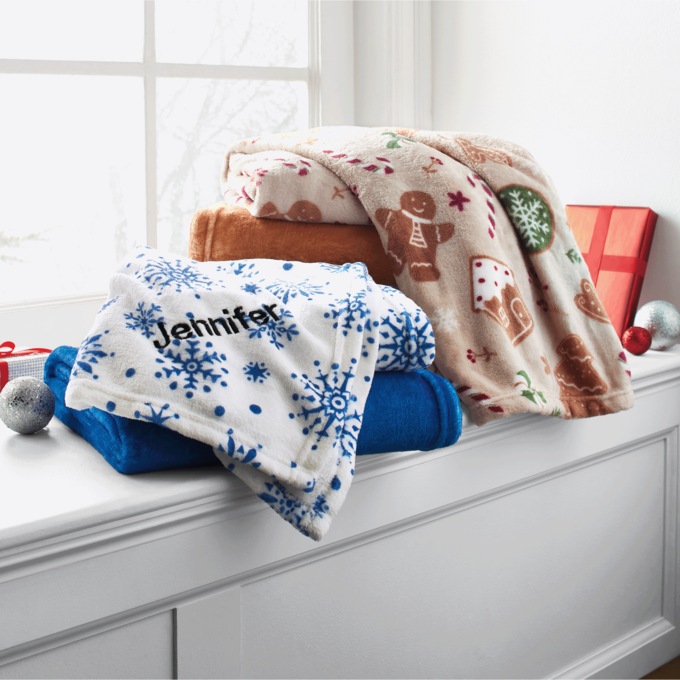 Set of 2 Holiday Novelty Throws, , large