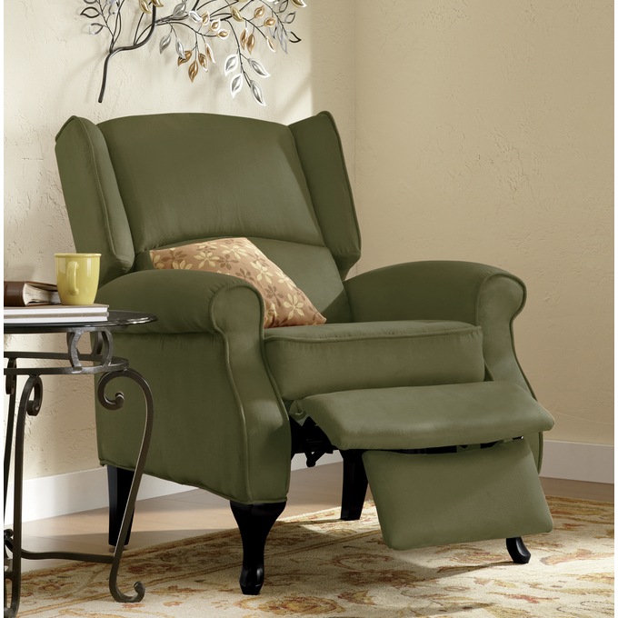 Microfiber Wingback Recliner, , large