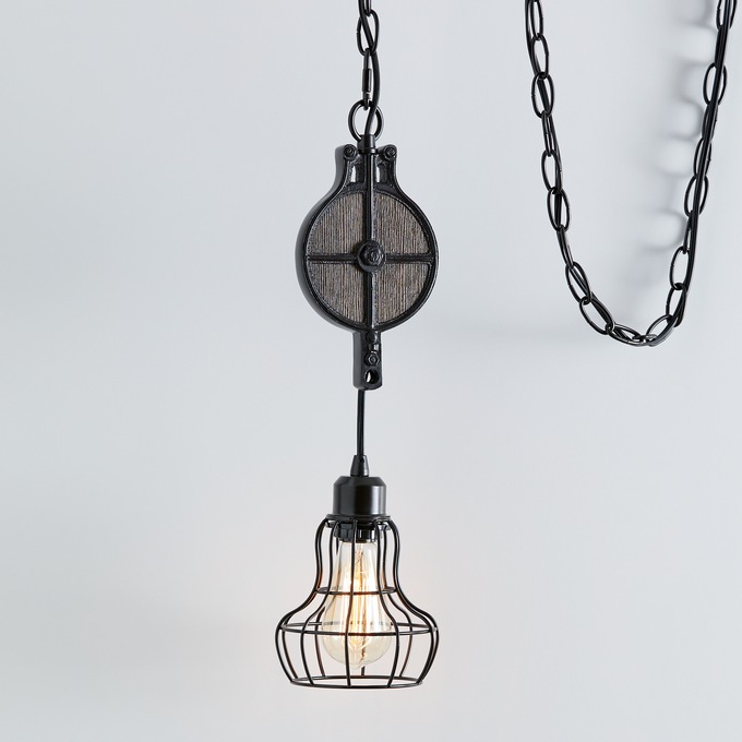 Hanging Pulley Pendant Lamp Montgomery Ward