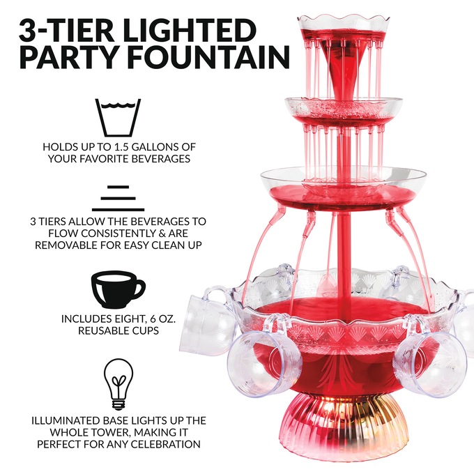 Nostalgia Lighted Party Fountain, , large
