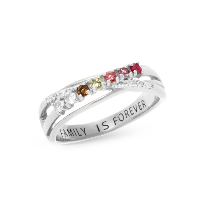 Birthstone/Family Crossover Ring, , large