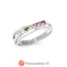 Birthstone/Family Crossover Ring, Sterling Silver, large