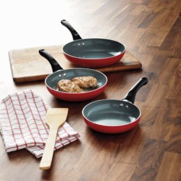 Ginny's Set of 3 Fry Pans, , large