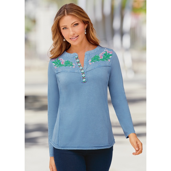 Ashley Embroidered Top, , large