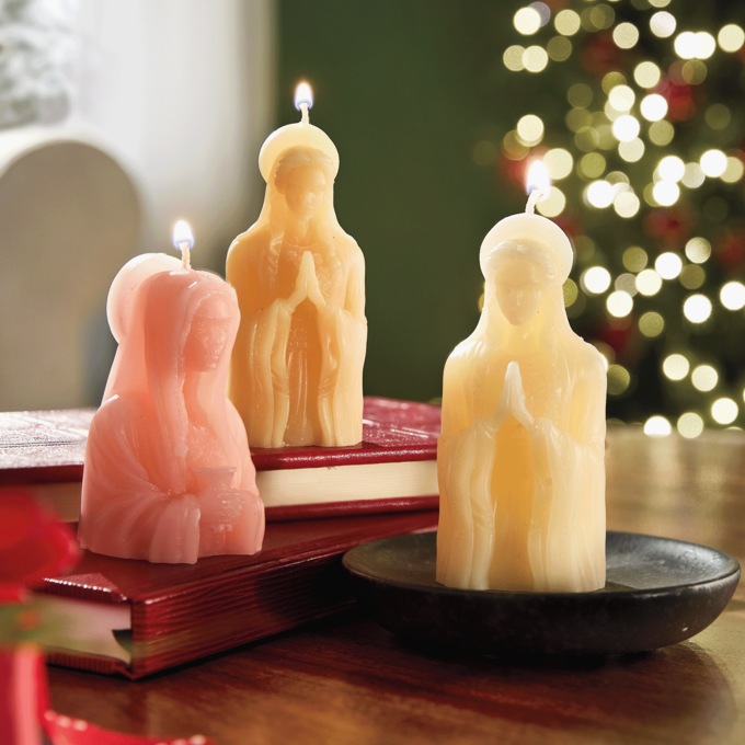 Set of 3 Holy Woman Candles, Multi, large