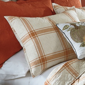 Windowpane Plaid Sham, , large