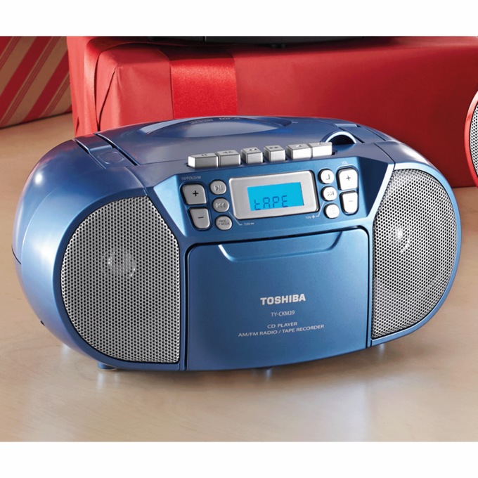 Toshiba AM/FM Cassette & CD Portable Boom Box, , large